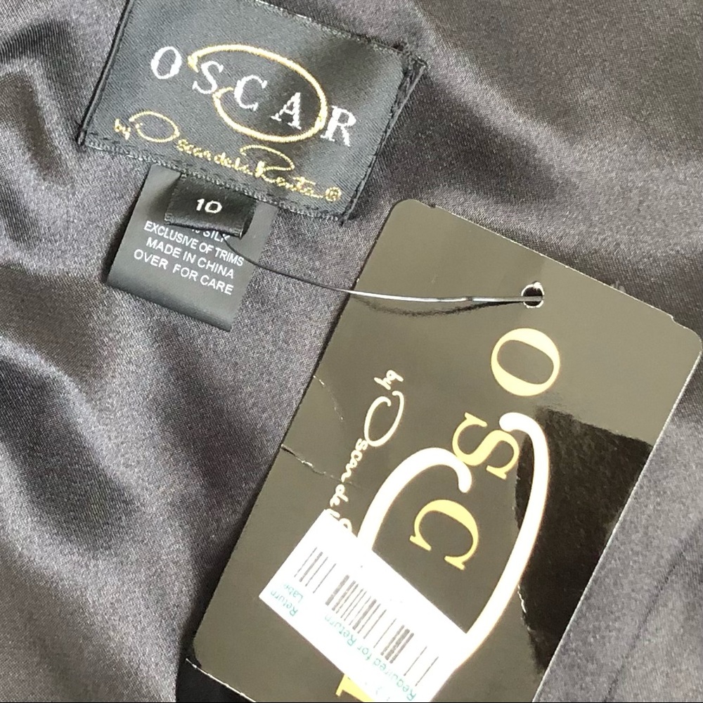 Vintage NWT Oscar De La Renta Silk Blend Velvet Dress Sz 10 - Picture 9 of 9